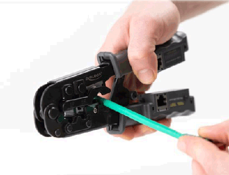 Delock krampeverktøy - with integrated cable tester
