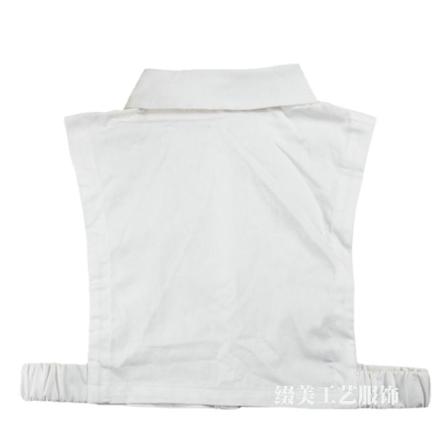 Kvinders falsk krave Aftagelig halv vinter bomuld fortykket skjorte Aftagelig dekorativt tilbehør Aftagelig til børn 31*35 Black