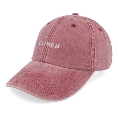 Iconic - Rot unconstructed Cap - Cat Mom Vintage Washed Red Dat Cap / Unstructured @ Hatstore