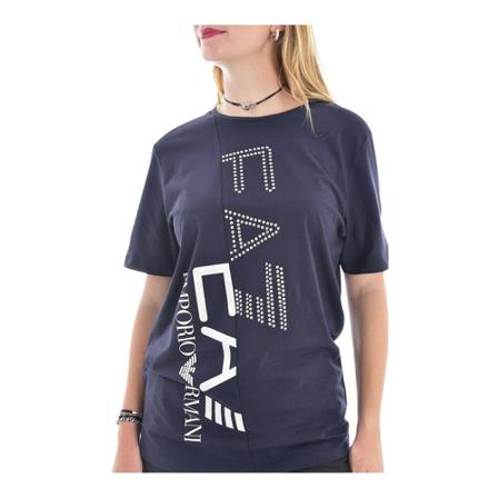 Emporio Armani Ea7, T-shirt Niebieski, Kobieta, Rozmiar: XS