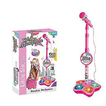 Mikrofon för barn, leksakskaraokemikrofon med stativ