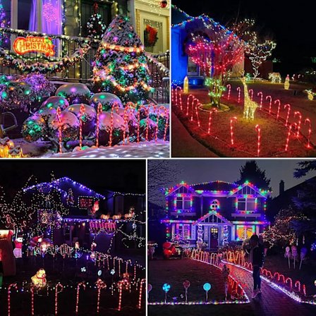 Juldekorationer för utomhus, Dekorerade Pepparkaks-löpare, Belysning för gångvägar, Julstämning i stil, Juldekorationer för trädgården