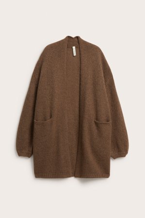 Kappahl | Cardigan i ullblanding | Brun