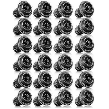 24-pak Vinkork Genlukkelig Vinpumpe Vakuumpropper Vakuum Vinkork Genanvendelig Vinbeskytter-dwdz_Gode ting Sort