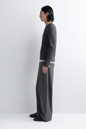 COS Men's Pantalón Ancho De Algodón in Gris