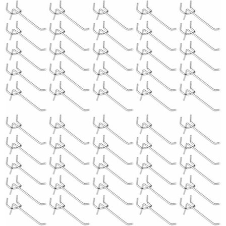 50 st Pegboard-krokar Vägghylla Krokar för Display Pegboard Garage Shop Verktyg Förvaring Hängare Vägghylla Krokar