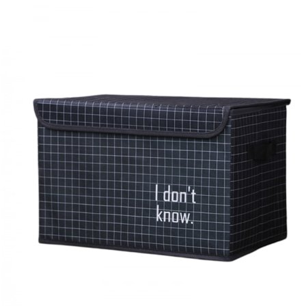 Leksakslåda, hopfällbara robusta förvaringsbehållare med lock, E