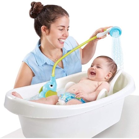 Blå Elefant Dusch Duschleksaker Baby Duschleksaker Bad och Dusch