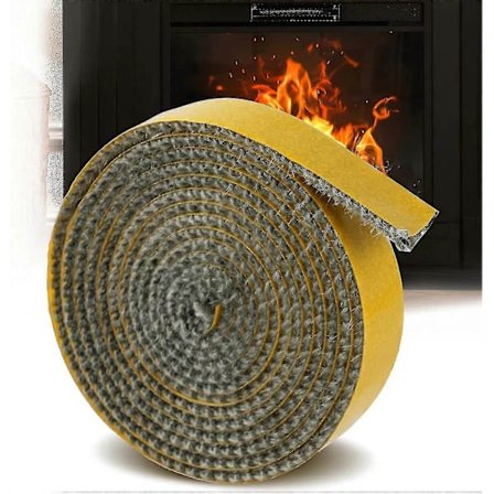 Brændeovnspakning, Pilleovnspakning, Selvklæbende Glasfiber Lufttæt Reb Til Ovn, Pejs 3mm x 20mm x 3m 3mm x 20mm x 3m[CO]