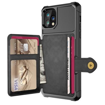 Praktiskt Skyddsskal med Kortfack - iPhone 11 Pro Max Svart