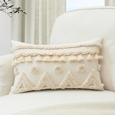 45x45cm/30x50cm Pudebetræk Boheme Geometrisk med Kvaster, Dekorativ Pude til Sofa og Soveværelse_OF