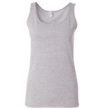Gildan Ladies Soft Style Tank Top Vest L Sport Grey (RS)