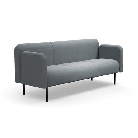 Sofa VARIETY, 3-Sitzer, Stoff Pod CS, silbergrau