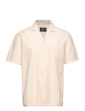 Seersucker Samson Shirt S/S Beige Mads Nørgaard