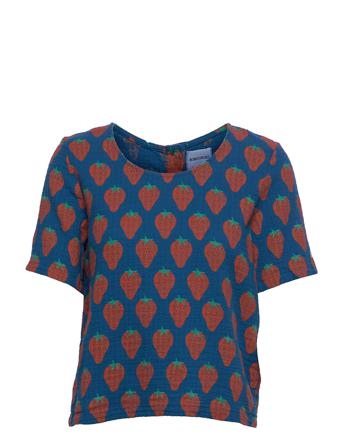 Strawberry Butt D Back Shirt Blue Bobo Choses