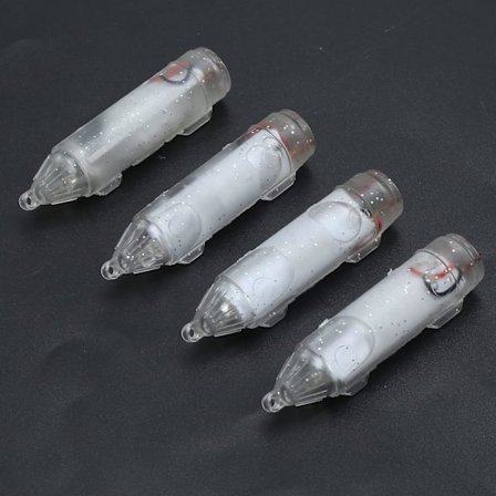 4 stk. Fiskeri LED Agnslys Natfiskeri Indbygget Batteri Wa