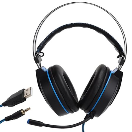 Kablet Gaming Hodetelefon LED Lysende Dataspill Hodesett med 3,5 mm Jack for PS4