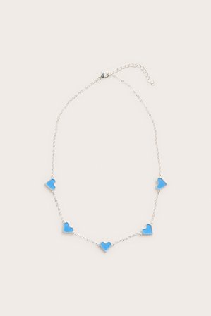 Kappahl | Halsband med hjärtan | Blå