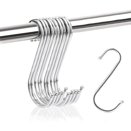 S-koukut [10 kpl], 11,5 cm S-muotoiset metallikoukut, monitoiminen