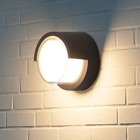 Modern utomhus LED-vägglampa 12W Vattentät Ip65 Antracit Aluminium Belysning Dekorationsljus För Gård Trädgård Terrass Nära Vägg Stig Patio