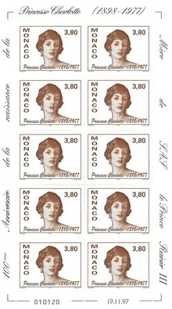 Monaco 1997 - YT 2136 - Postfrisk miniark