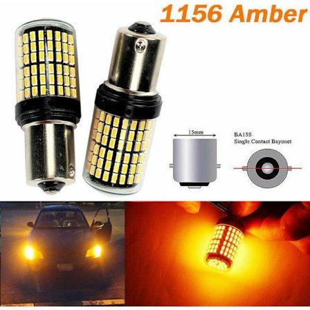 LED-lampa 12V, 6500K Vattentät design, för båt, husbil, bil, varselljus etc. 2 st (1156-BA15SRöd)