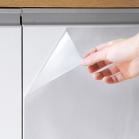 Transparent Självhäftande Film 60x500cm Oljebeständig Vattentät Vinyl Roll Stickers för Köksvägg Möbelskydd Dekorativ Film(BT)