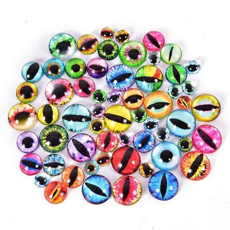 20 stk. Glasdukkeøjne DIY-håndværk til legetøjsdinosaur Dyreøjne Tilbehør