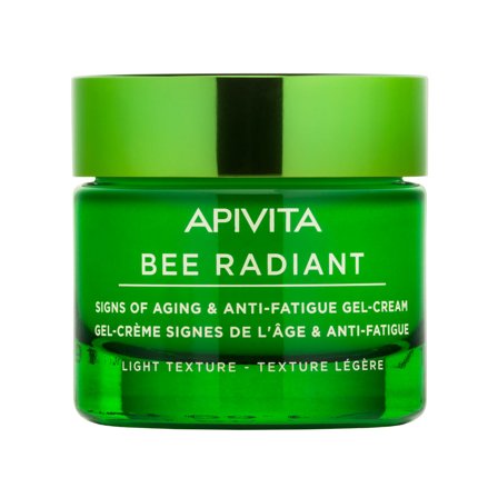 APIVITA Bee Radiant Gel Crema Segni dell'Età e Anti-fatica - Texture Leggera 50ml - Tratt.viso 24 ore primi segni