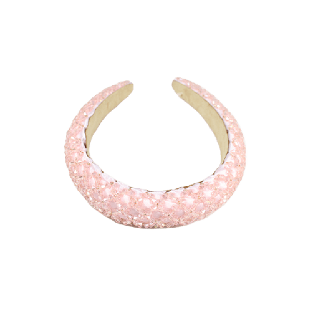 Complement Diadem Med Fasetterade Stenar 3 Cm Hårband Dam Rosa