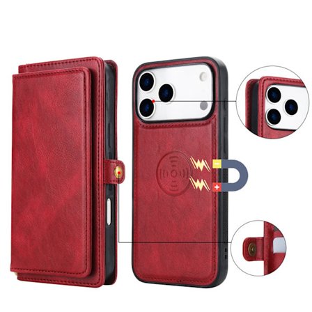 iPhone 17 Pro Max 2-i-1 Läderfodral