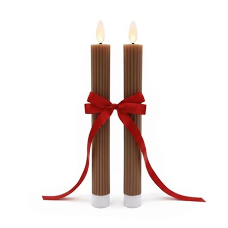 LED-kynttilät, aitoa vahaa, 2 kpl:n setti, ajastintoiminto