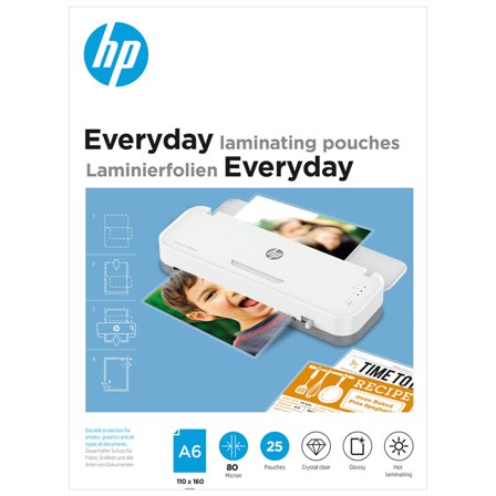 HP Pochettes à plastifier A6 80mic Lot de 25