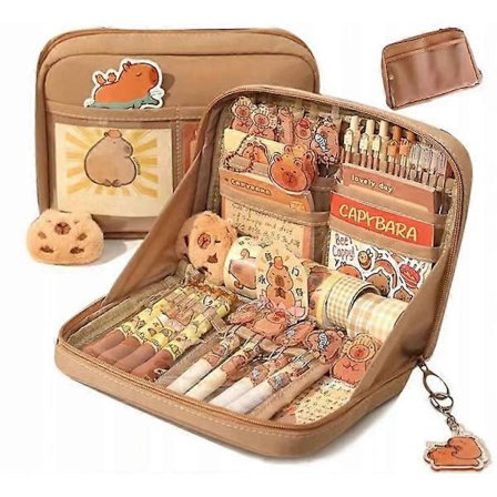 Stort penalhus Capybara Piger Skole Teenagere Tilbehør[D]