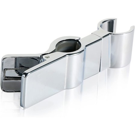 Hånddusjholder, dusjhodekrok justerbar dusjstangholder uten boring dusjklemme passer 18-25mm stang - rustfritt stål krom