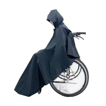 Dækken til kørestol (termisk inderfor), kørestolstaske, vandtæt poncho til kørestol, kørestolsregn Cape Marineblå