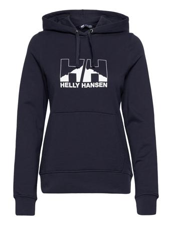 W Nord Graphic Pullover Hoodie Hoodie Blå Helly Hansen