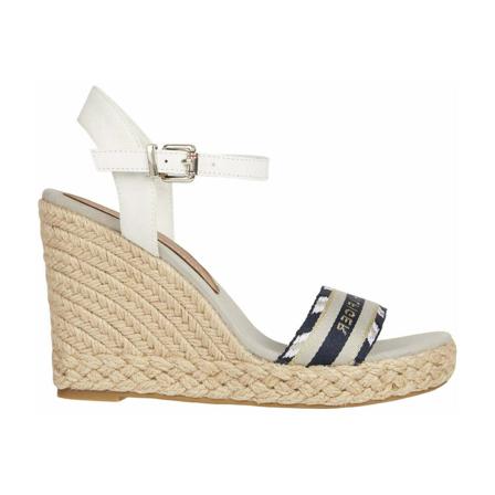 Tommy Hilfiger Flat Sandalen , Wit , Dames , Maat: 39 EU