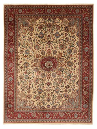 Håndknyttet Persisk Sarough Fine Teppe 284X370 Brun/Svart