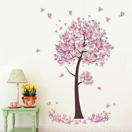 45*60cm Veggdekor Veggklistremerke Veggklistremerke Sommerfugl Blomst T
