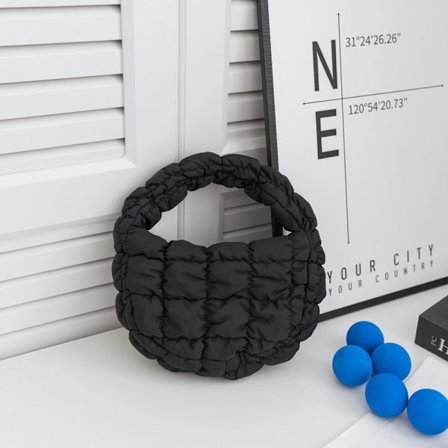 Fashion Mini Puffer Tote Bag Elegant telefonpung nøglepose Simp