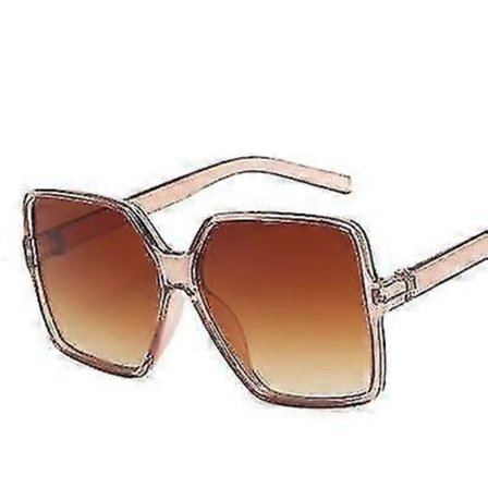 Luksus Store Firkantede Solbriller til Kvinder - Sort Mode Solbriller