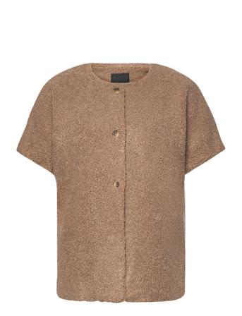 6326 - Mouna Outerwear Faux Fur Brun SAND