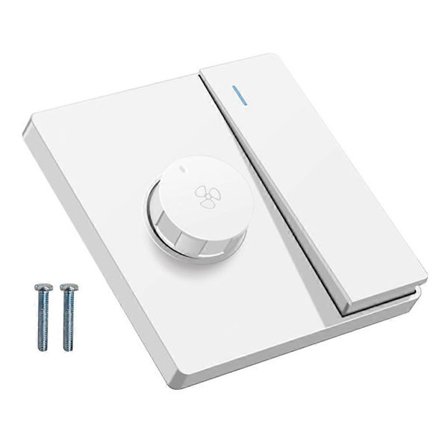 220V Universell Justering Takfläkt Hastighetskontroll Hastighetsjusterare med Strömbrytare