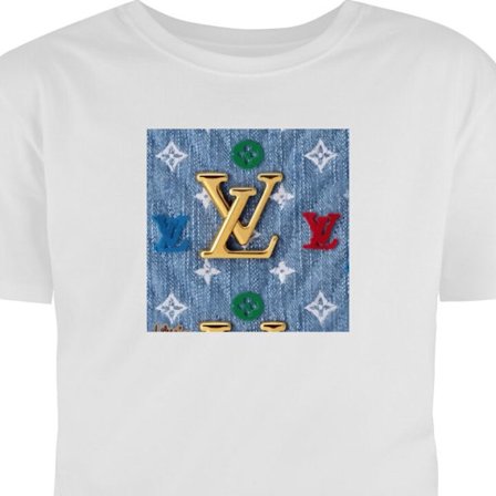 T-Shirt LV Mønster Luksus Mode Designer