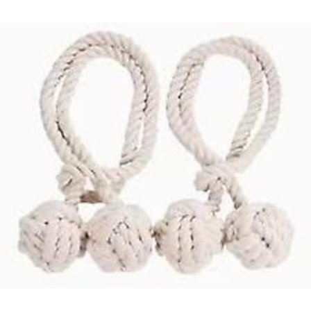 Gardinsnorrebånd Gardinspænde Dobbeltkugler Tov Bomuld Gardintilbehør Gardinspænder