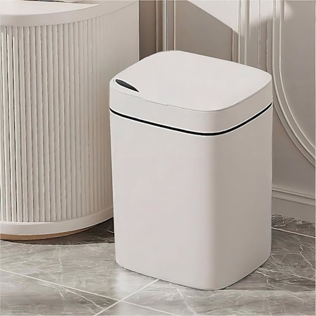 Smart berøringsfri søppelbøtte for bad 2,6 gallon automatisk bevegelsessensor søppelbøtte med lokk elektrisk vanntett smal liten søppelbøtte