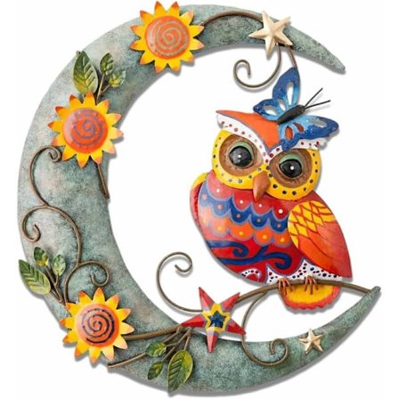 Metal Dyre Væg Dekoration Måne og Ugle Drage Jern Væg Dekoration 3D Dyre Væg Dekoration Metal Væg Dør Logo Hængende Væg Metal Kunst Væg Dekoration (