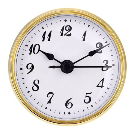 70mm Rund Guld Farvet Kvarts Urværk Metal Skive Sorte Viser Til Moderne