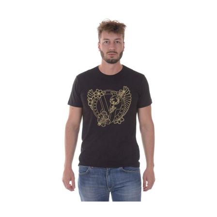 Versace Jeans Couture, T-shirt Zwart, Heren, Maat:L